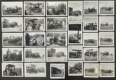 45 Vintage 1959 National Thresher Reunion Steam Tractor Show Snapshot Photo Lot • $55