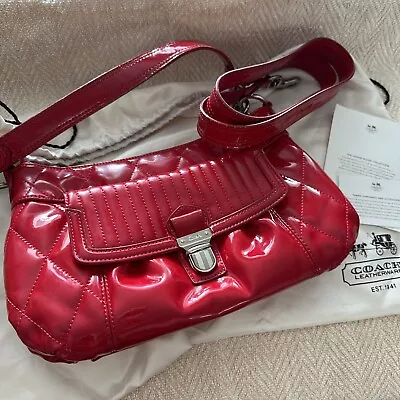 Red Coach Crossbody Handbag Liquid Gloss Collection • $45