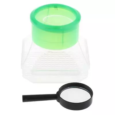 Kid Insect Bug Habitat Education Toy Box W / Magnifying Glass Magnifier Gift • £4.58
