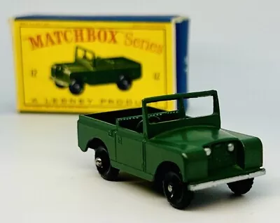 1959 Original Matchbox Lesney 12B Land Rover BPW Type D Striker Box NOS Amazing! • $90