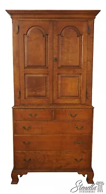 L63480EC: Bench Made Hand Crafted Tiger Maple Bedroom Armoire • $3895