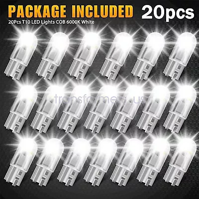 20Pcs White T10 194 168 W5W 2825 LED License Plate Interior Light Bulb 6000K • $3.29