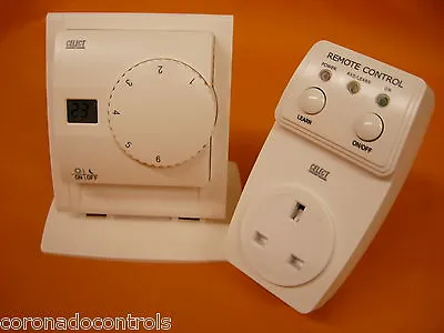 £30 • Buy Celect Dial Setting RF 433MHz Wireless Room Thermostat With Plug In Rec + Stand 