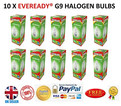 £4.99 • Buy 10x  Eveready G9 Halogen Capsule Bulbs Replace Bulb Light Lamp Warm White 460 UK