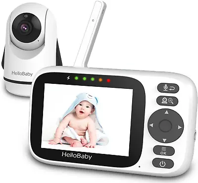 HelloBaby Video Baby Monitor With Camera And Audio Night Vision Pan 355°& Tilt • £97.71