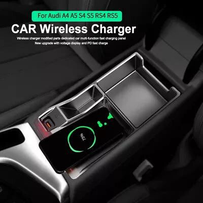 Car Wireless Mobile Phone Fast Charger For Audi A4 B9 A5 S4 S5 2017-2021 • $81.74