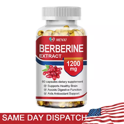 Premium Berberine HCL Extract 1200mg Healthy Cholesterol Anti-inflammatory • $10.93