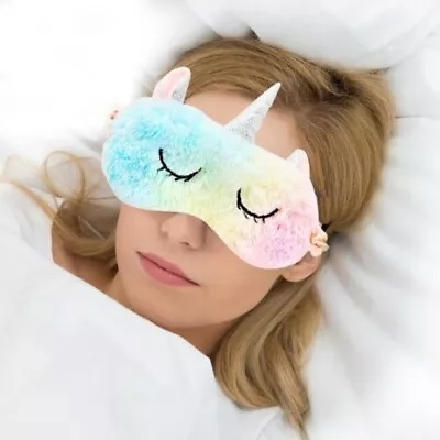 Girls Kids Sleeping Unicorn Eye Mask Travel Sleep Women Blindfold Sex Blackout  • £3.99