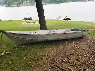 $300 • Buy Vintage Montgomery Wards Sea King Aluminum 14' Fishing Out Board Boat Rowboat