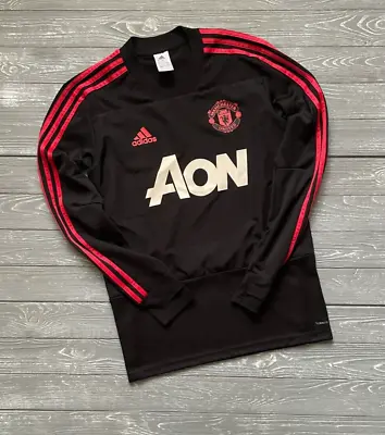 Adidas Men's Manchester United Training Top Jersey 2018 Size S Black CW7590 • $55