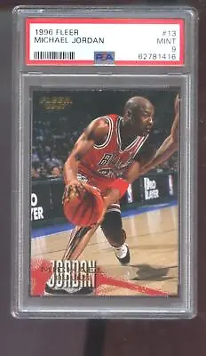 1996-97 Fleer #13 Michael Jordan PSA 9 Graded Basketball Card NBA 96-97 1997 • $53.74