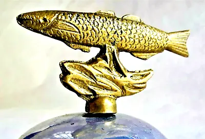 $45 • Buy Fish Hood Ornaments Emblem Car Mascot. Radiator Cup. Bonnet Ornament Rare Bronze