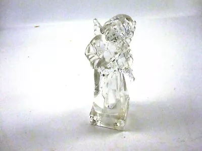 Mikasa Crystal Clear Glass Angel Playing Violin Herald Collection West Germany • $18.29