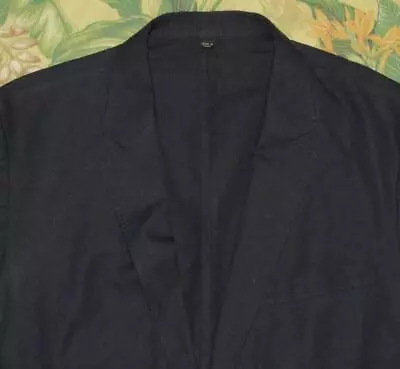 J CREW Navy Blue Ludlow Baird McNutt Linen Cotton Blazer Jacket Slim 44R • $39.99