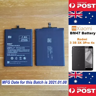 GENUINE Xiaomi Redmi 3 3S 3X 3Pro 4X Battery BM47 4100mAh Good Quality Local ! • $25