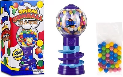 Spiral Gumball Machine Sweet Dispenser - Kids Bubblegum Vending Fun Toy Gum • £11.99