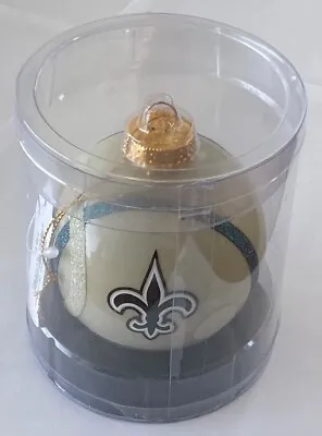$11.95 • Buy NFL New Orleans Saints Colored Glass Ball Christmas Tree Ornament Football