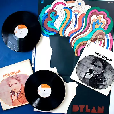 Obscure 1970 Original Bob Dylan Box Set Vinyl 2 Lp Milton Glaser Poster Nm Rare • $299.99