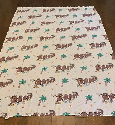 Vintage California Raisins Twin Flat Sheet Fabric 1988 CALRAB Applause Vtg 80s • $21.99