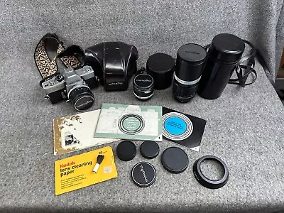 Minolta SRT 101 Film SLR W/85mm 28mm & 200mm Lens Bundle - TESTED • $99.99