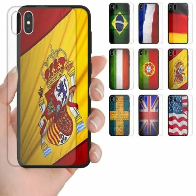 For OPPO Series National Flag Print Tempered Glass Back Case Mobile Phone #1 • $14.98