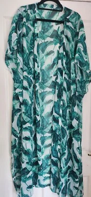 £6.99 • Buy Ladies H&M Green Foliage Print Kaftan/cover Up.