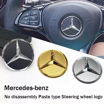 For Mercedes Benz Steering Wheel Logo New C E S Class ML Class W221 212 204 205 • $18.32