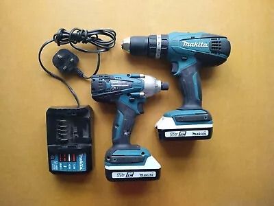 Makita Drill & Impact Driver Twin Set 18V G-Series With 2 Batteries And Charger • £80