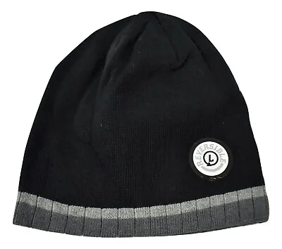 Lids Mens Reversible Black Beanie Hat Cap New • $5.99