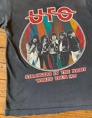 SALE!!_Vintage 1979 UFO In The Night Tour Unisex T-Shirt Black S-5XL • $19.99