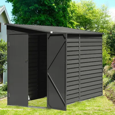 Panana Steel Garden Sheds Metal Storage Outdoor  Utility Tool Storage 4.7x8.86ft • £275.99