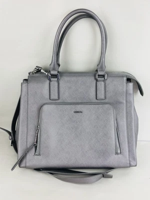 £45 • Buy Max & Co Max Mara Silver Leather Shoulder Bag 