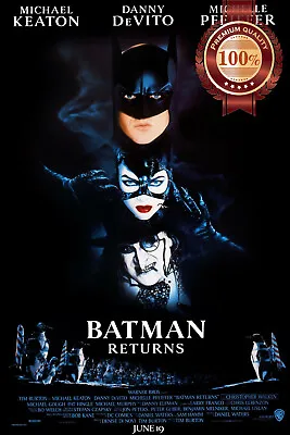 BATMAN RETURNS 1992 90s OFFICIAL ORIGINAL CINEMA FILM MOVIE PRINT PREMIUM POSTER • $119.95