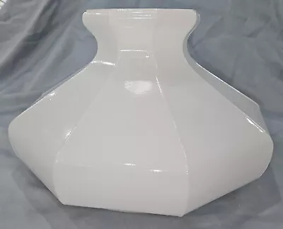 10  Octagon White Milk Glass Oil Lamp Shade Aladdin Coleman Rayo B&H Vtg Antique • $44.99