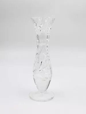 Small Lead Crystal Glass Vase Solid Vintage 15.5cm Tall • £18.57