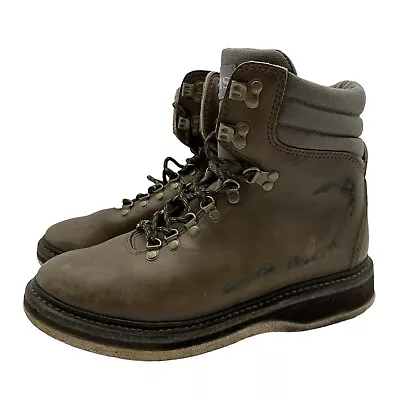 Simms Freestone Mens 10 Wading Boots Leather Fly Fishing Felt Sole • $69.99