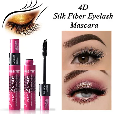 4D Silk Fiber Eyelash Mascara Extension Makeup Black Waterproof Eye Lashes✿ • $4.48