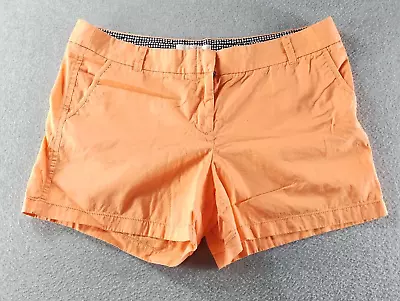 J Crew Cotton Flat Front Mid Rise Orange Broken In Chino Shorts Size 14 • $12.99