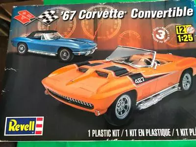 1:25 Revell  '67 Corvette Convertible Road Car Model Kit Sealed Parts Bags Boxed • £14.50