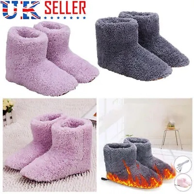 £7.99 • Buy UK Winter USB Warmer Foot Shoe Plush Warm Electric Slipper Feet Heated Washable