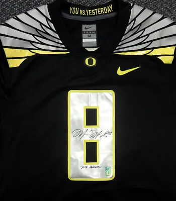 Oregon Marcus Mariota Autographed Signed Nike Jersey 2014 Heisman Sz M Mm 89863 • $179