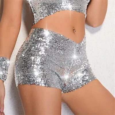 New Hot 2023 Sequin Dance Shorts Women's Performance Shorts Clothing • $24.93