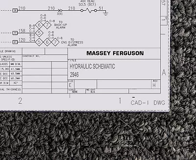 MASSEY FERGUSON BALER 2946 Hydraulic Schematic Manual Diagram • $209.30