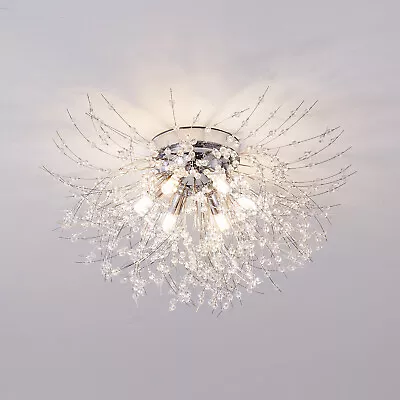 Chandelier Fireworks Flush Mount Light LED Modern Crystal Ceiling Light Fixture • $48