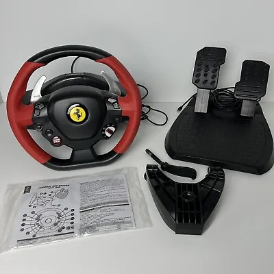 Thrustmaster Ferrari 458 Spider Racing Steering Wheel/Pedals Xbox One Gaming Sim • $68.99