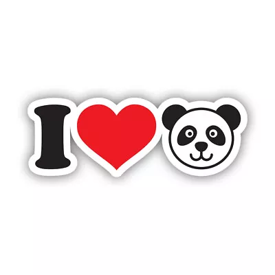 I Love Panda Sticker Decal - Weatherproof - Jdm Low Life Drifting Pandas • $59.99