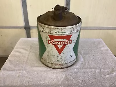 Vintage CONOCO 5 Gallon Motor Oil Can. Empty • $55