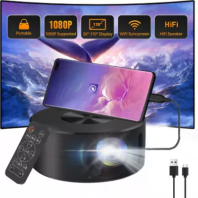 Portable Mini USB Projector 1080p LED Home Theater Cinema For IOS/Android IPhone • $35.99