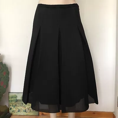 £15 • Buy Fab Ladies Skirt By Reiss UK Size 10 Black Mesh Pleated Flared With Inner Lining