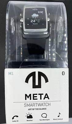 Meta M1 Smartwatch Model MW4003 Black Rubber Band - BRAND NEW Never Opened • $79.99